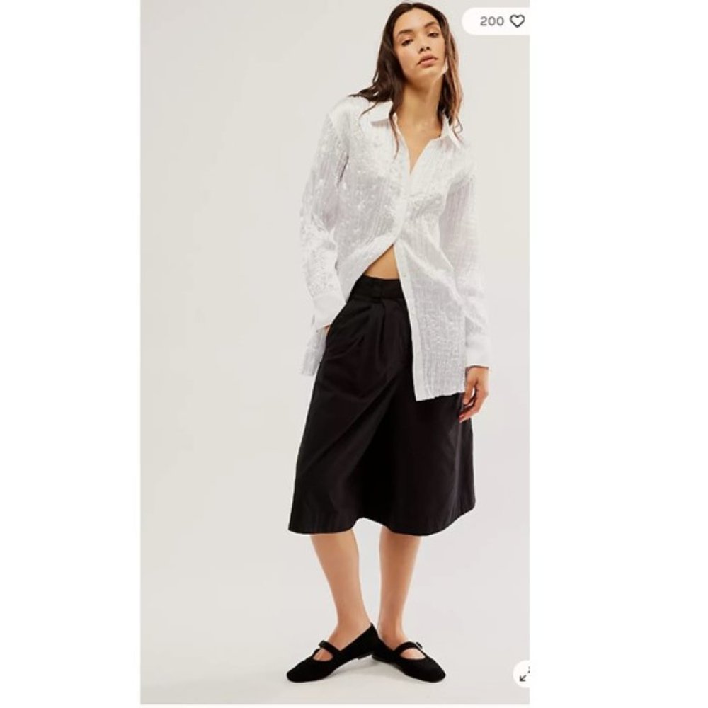 NWT - Free People Optic White Lydia Top - M